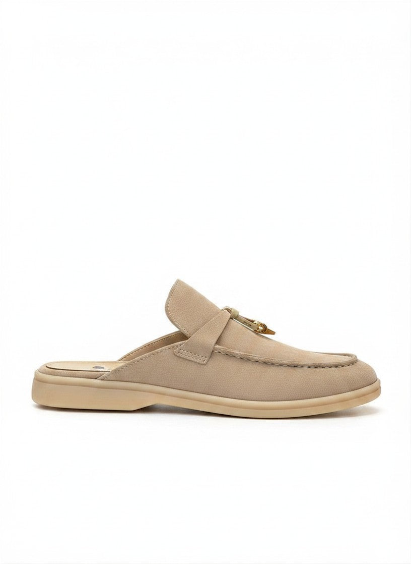 LOUIS HILANO SUMMER LEATHER MULES APRICOT