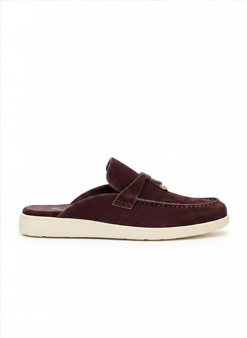LOUIS HILANO SUMMER LEATHER MULES COFFEE
