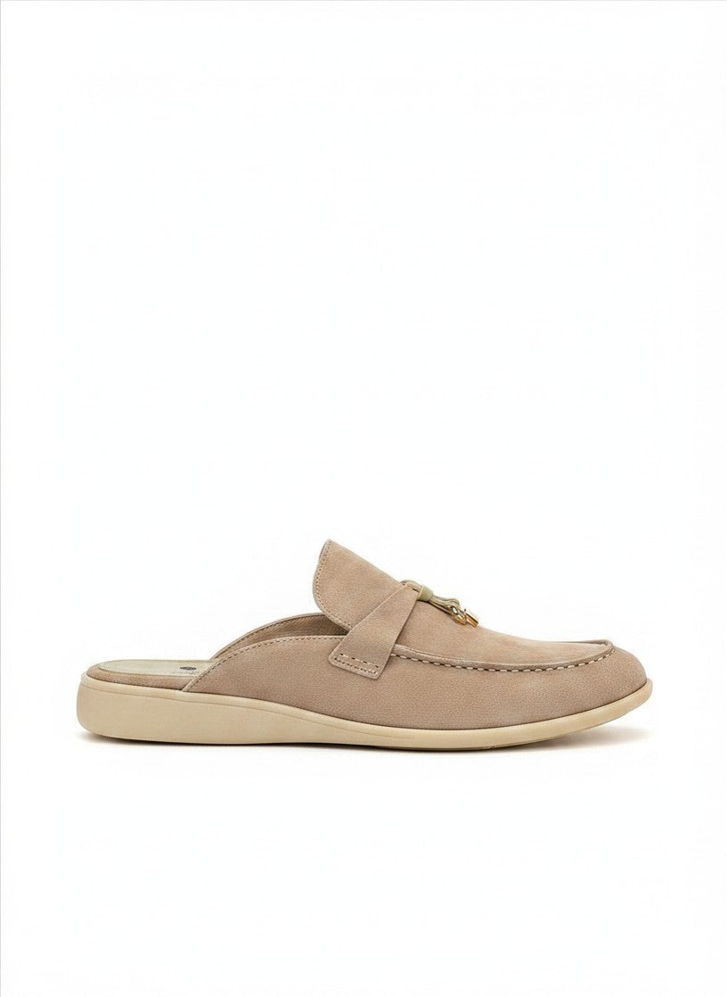 LOUIS HILANO SUMMER LEATHER MULES DARK APRICOT