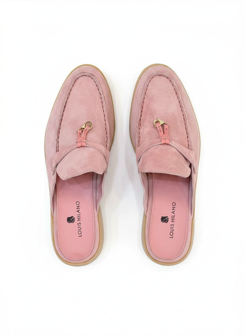 LOUIS HILANO SUMMER LEATHER MULES PINK