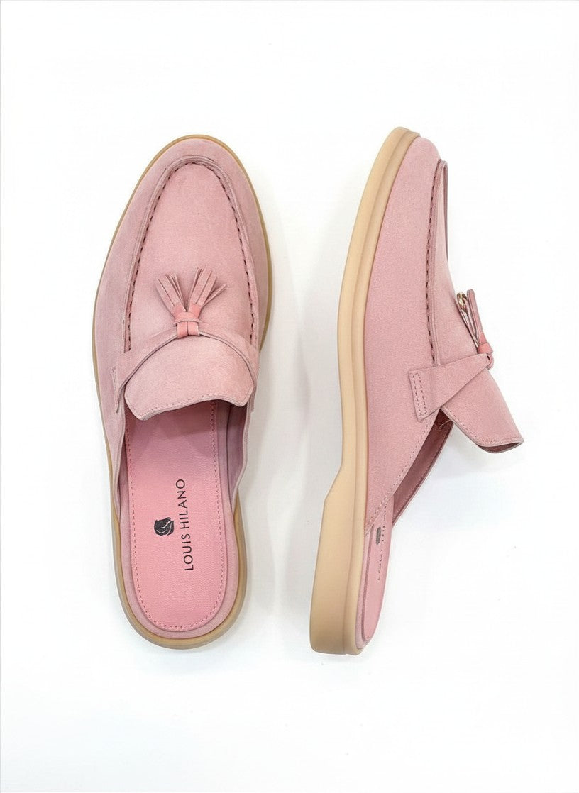 LOUIS HILANO SUMMER LEATHER MULES PINK