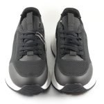 Men’s Black/white Lightweight Sneakers with Gum Sole