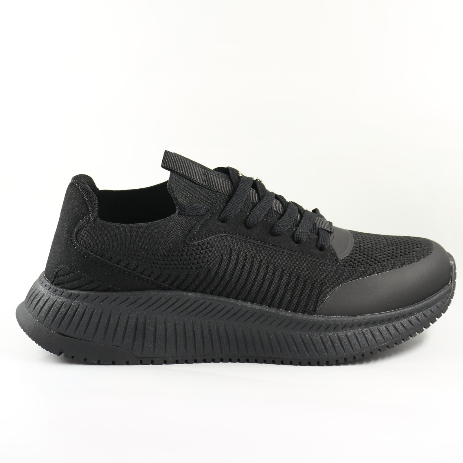 Men’s Black Lightweight Sneakers with Gum Sole - Image 2