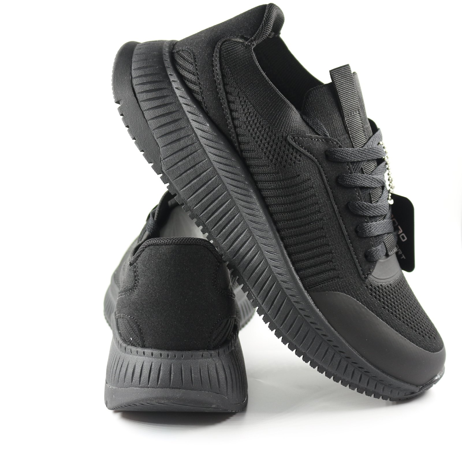 Men’s Black Lightweight Sneakers with Gum Sole - Image 3