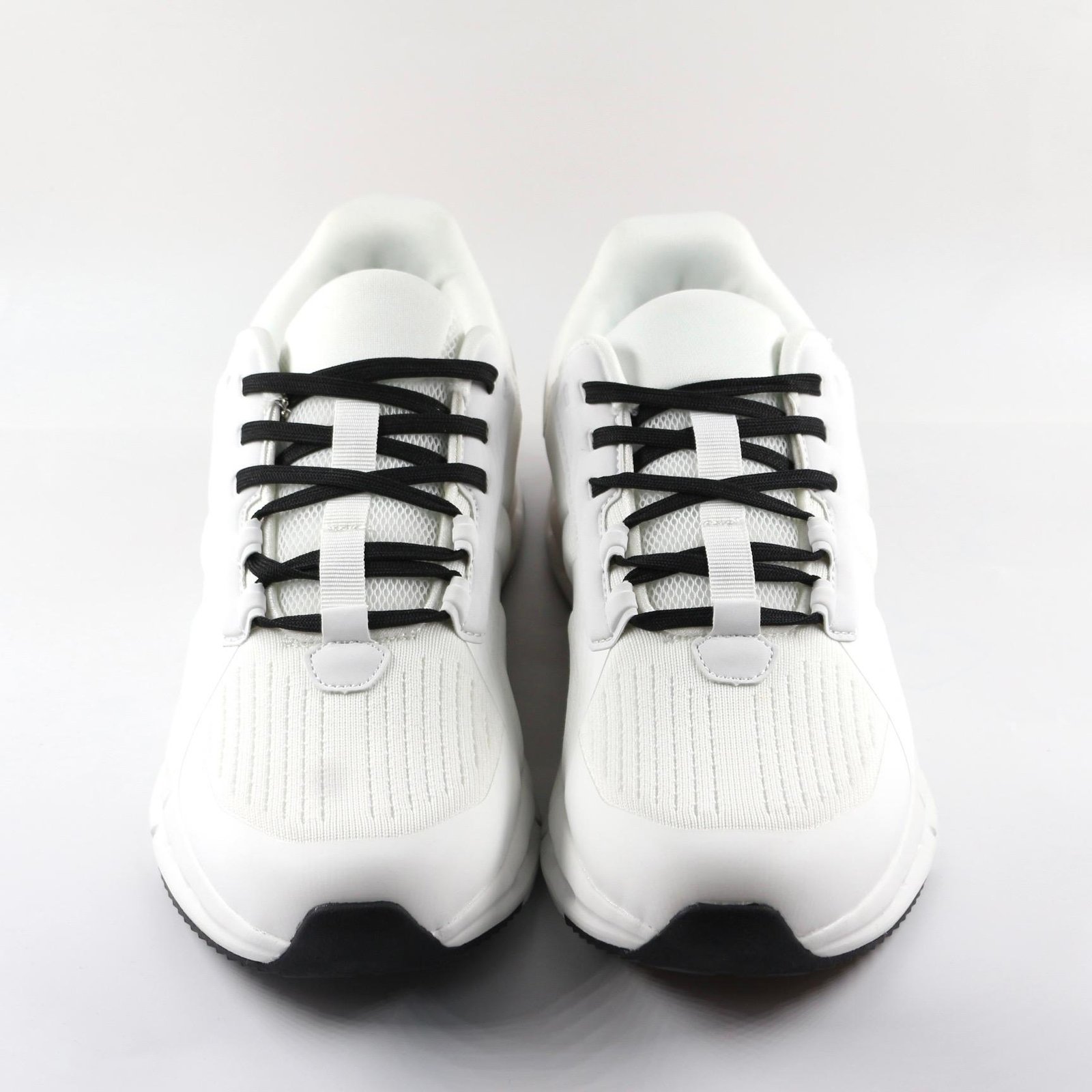 Men’s white/orange sneakers with breathable mesh and cushioned sole