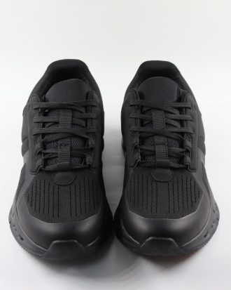 Men’s black sneakers with breathable mesh and cushioned sole